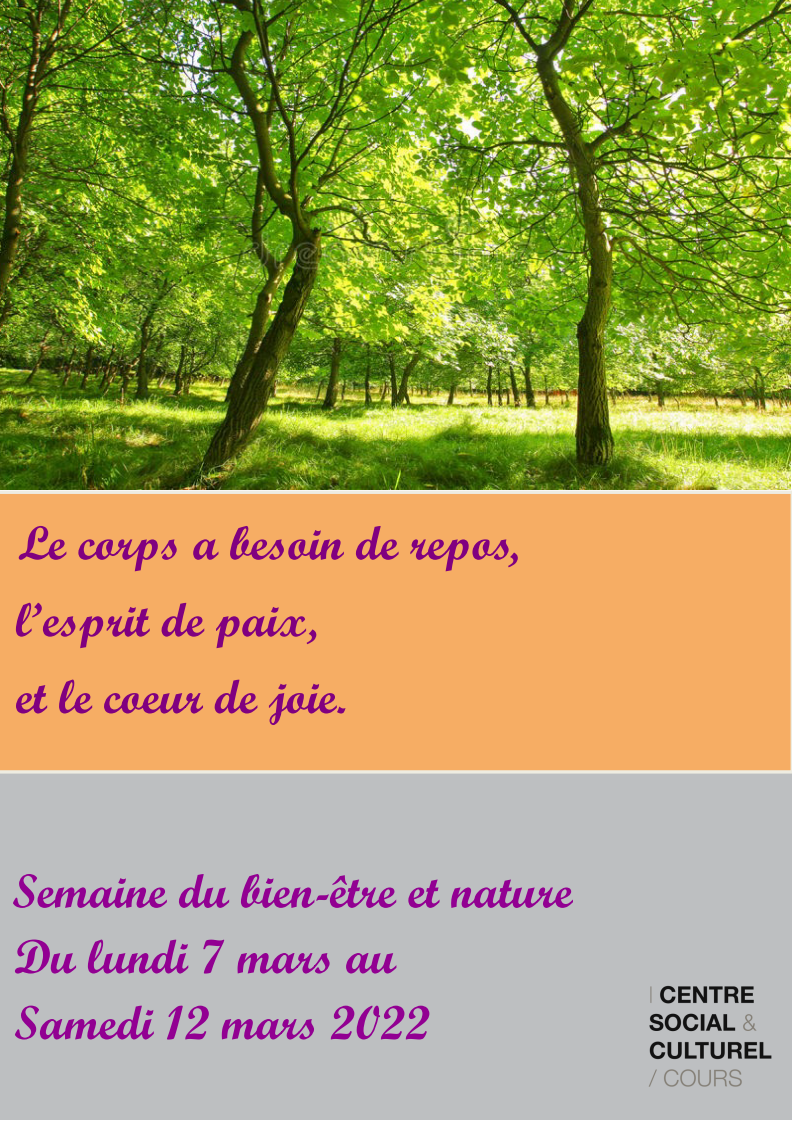 Semaine du Bien être et nature